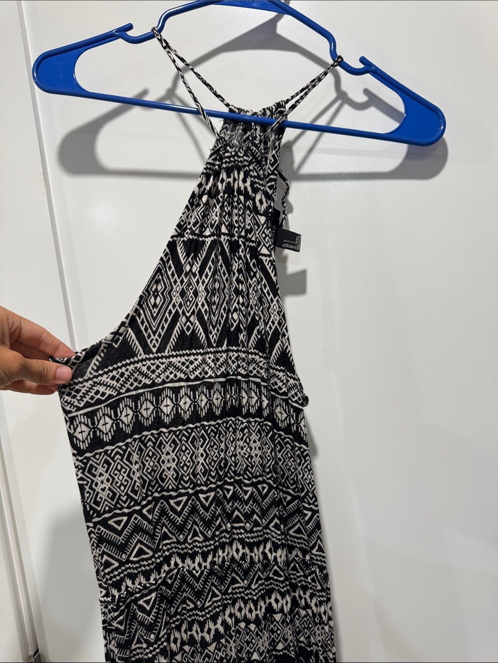 Forever 21 Black and White Aztec Maxi Dress